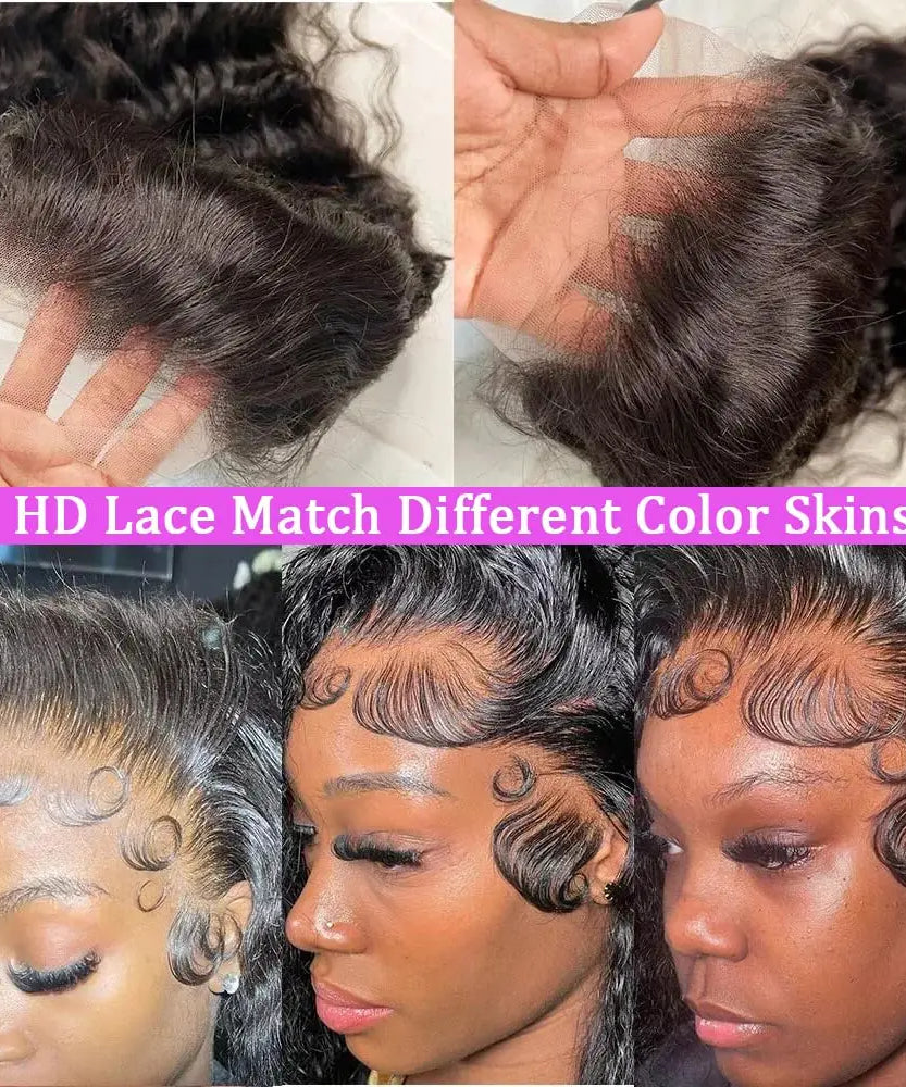 250Density Put on and Go Deep Wave Glueless Wig Human Hair For Women 5X5 13x6 HD Frontal Curly Lace Front Wigs On Clearance Sale