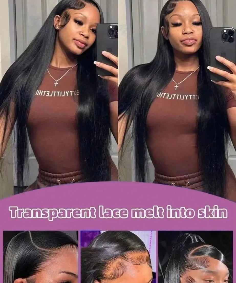 40 Inch 13x4 Bone Straight Lace Front Wigs Human Hair 13x6 Brazilian Transparent Lace Frontal Wig For Women With Baby Hair