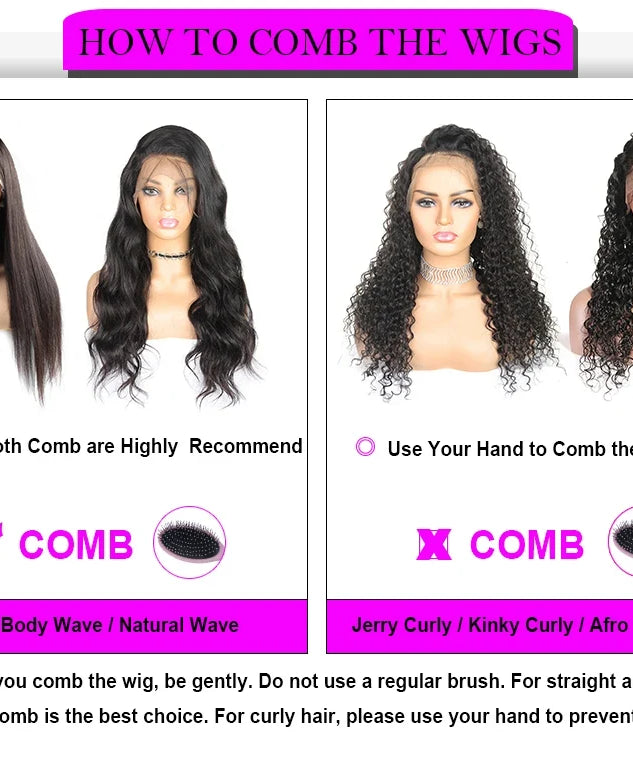 Glueless Lace Frontal Wig Human Hair Ready To Wear 400 Density Bouncy Curly 360/13x6 HD Lace Front Wig Preplucked Hair For Women