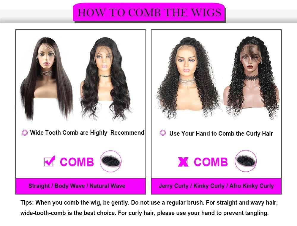 Glueless Lace Frontal Wig Human Hair Ready To Wear 400 Density Bouncy Curly 360/13x6 HD Lace Front Wig Preplucked Hair For Women