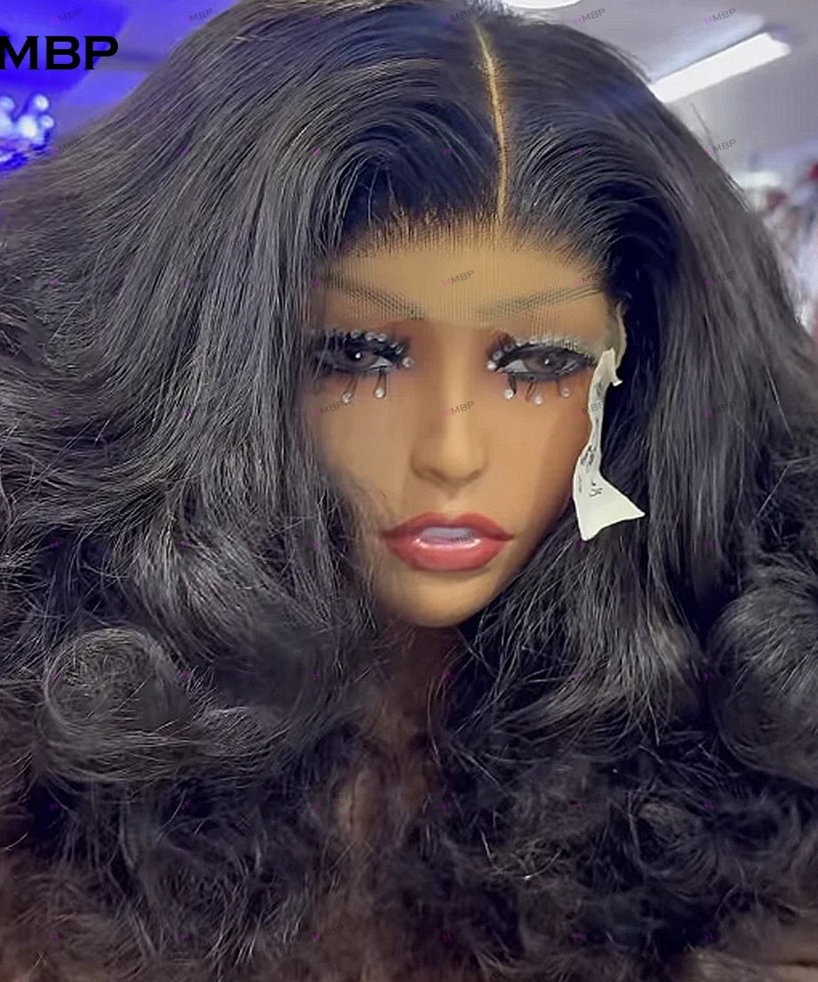 Glueless Lace Frontal Wig Human Hair Ready To Wear 400 Density Bouncy Curly 360/13x6 HD Lace Front Wig Preplucked Hair For Women