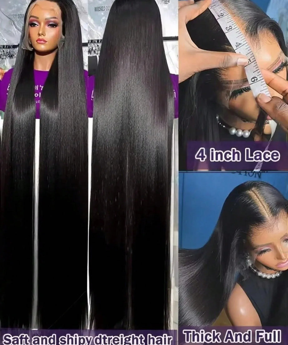 40 Inch 13x4 Bone Straight Lace Front Wigs Human Hair 13x6 Brazilian Transparent Lace Frontal Wig For Women With Baby Hair