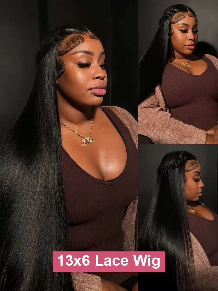 40 Inch 13x4 Bone Straight Lace Front Wigs Human Hair 13x6 Brazilian Transparent Lace Frontal Wig For Women With Baby Hair