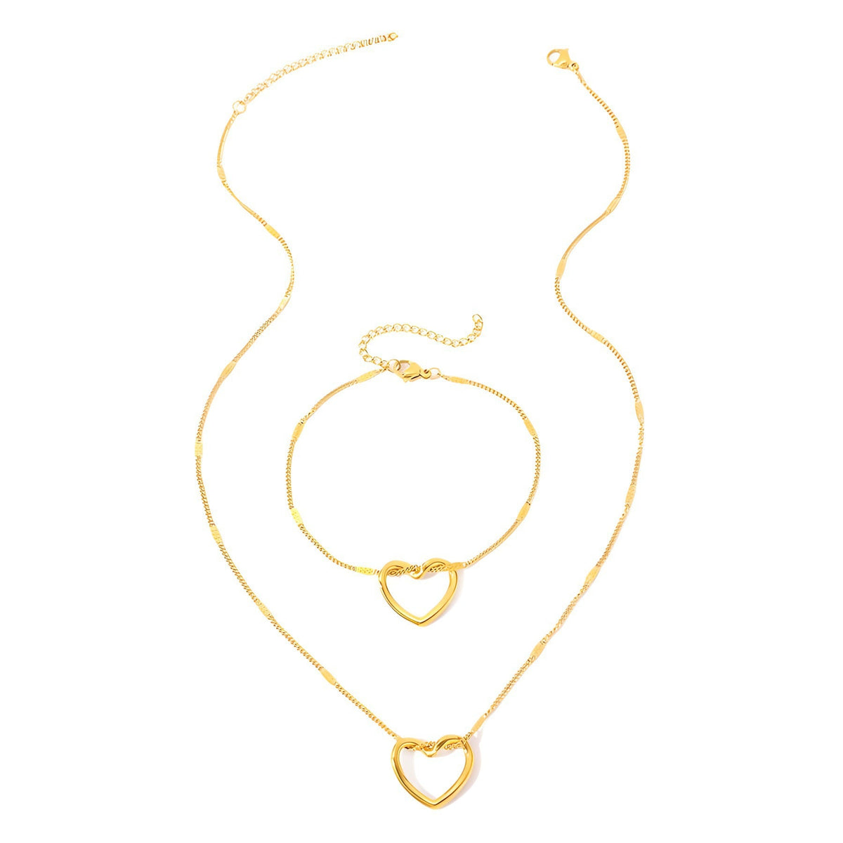 Stainless Steel Hollow Heart Set