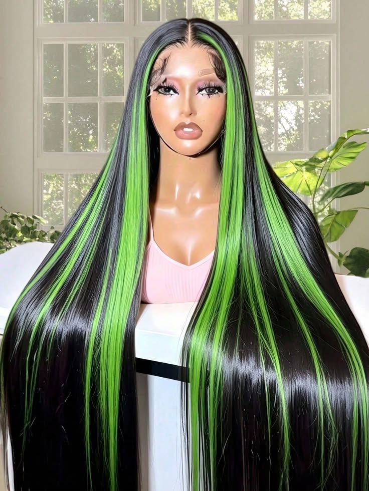 Green lace wig